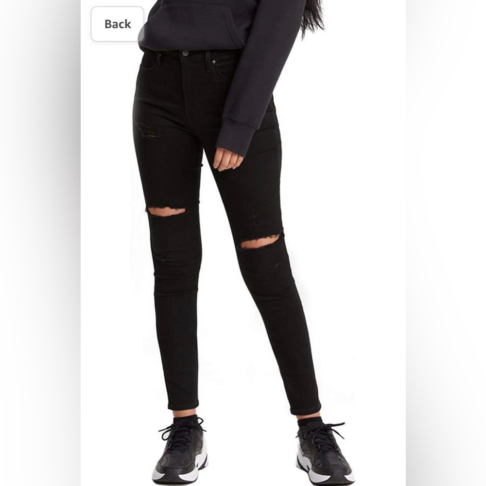 Hollister highrise super skinny black jeans